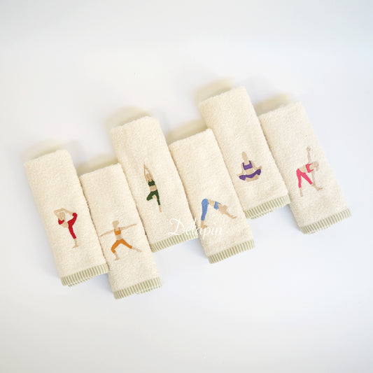 🧘🏻♀️ 喜愛的瑜珈式 有機棉 毛巾 & 方巾 台灣製