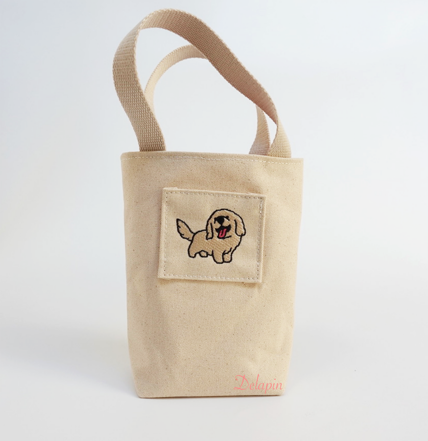 🦮 賣萌黃金獵犬 手提袋 帆布包 精選刺繡 厚磅 硬挺 台灣製