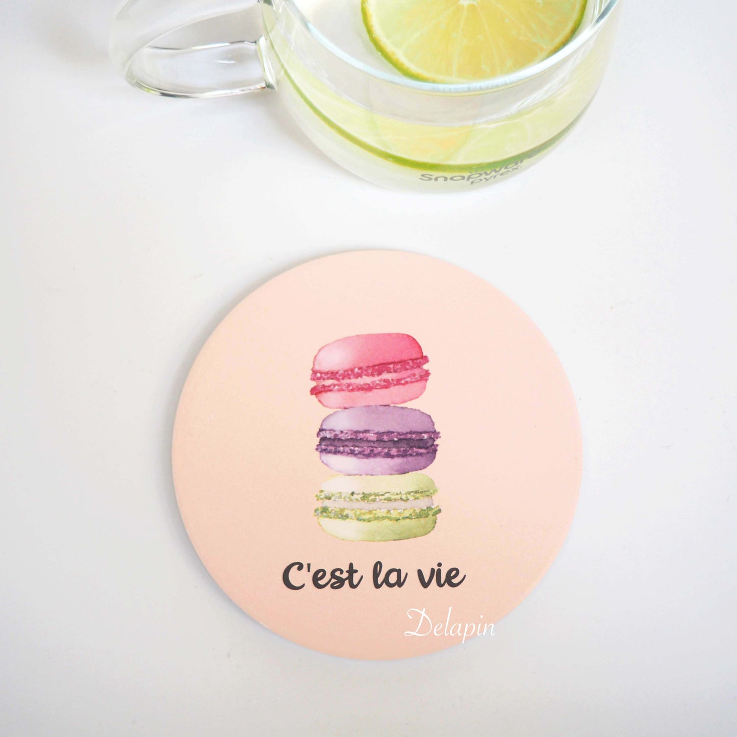 【馬卡龍系列】🇫🇷 C'est la vie & macarons禮盒 MIT 鶯歌陶瓷 吸水杯墊