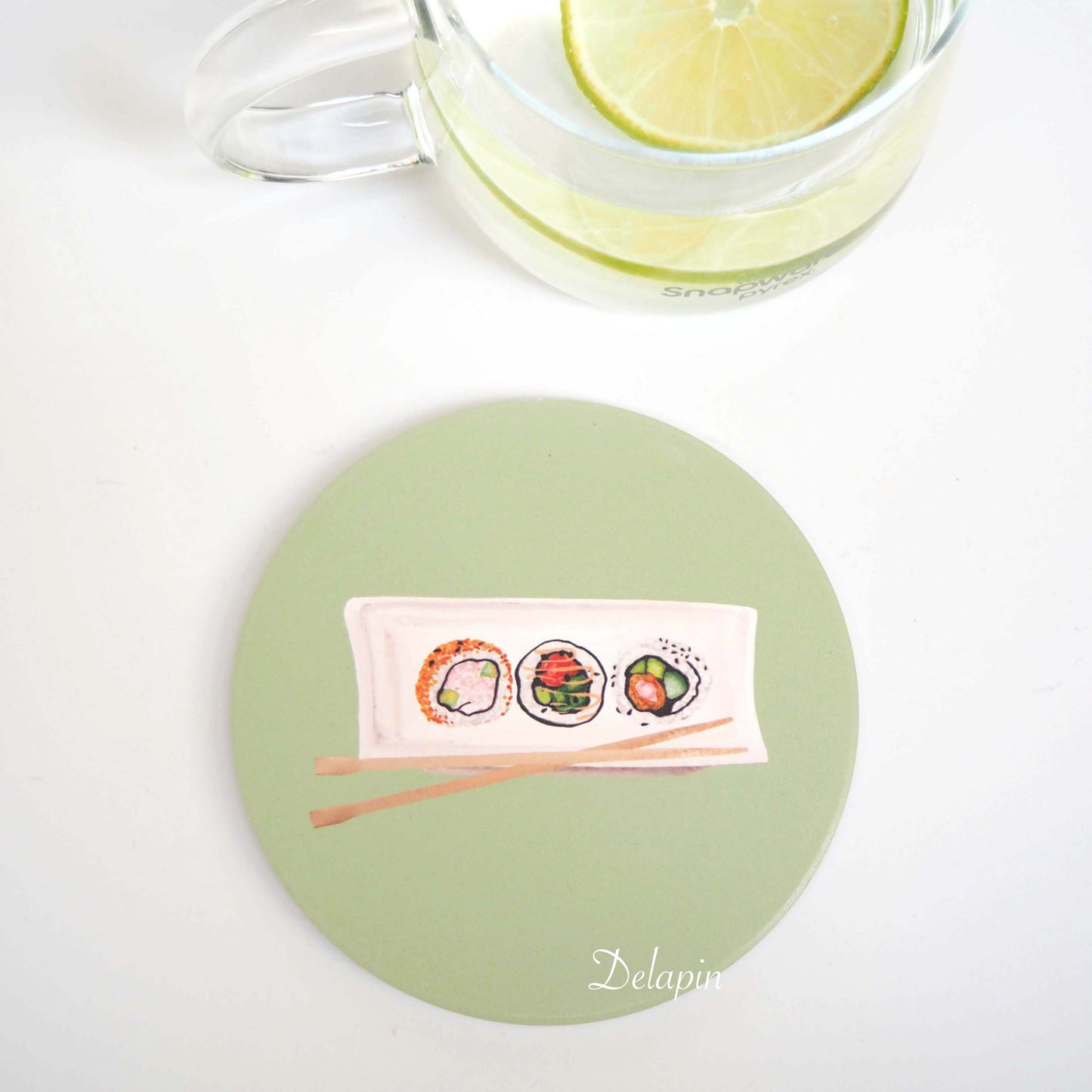 【壽司系列】 🇯🇵 壽司卷 & 鮮蝦握壽司  MIT 鶯歌陶瓷 吸水杯墊
