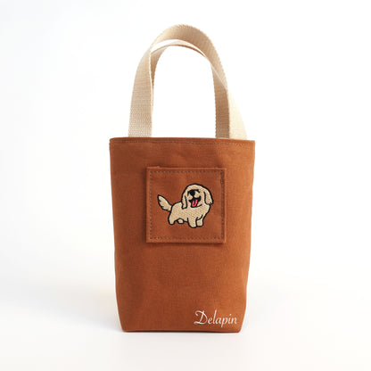 🦮 賣萌黃金獵犬 手提袋 帆布包 精選刺繡 厚磅 硬挺 台灣製