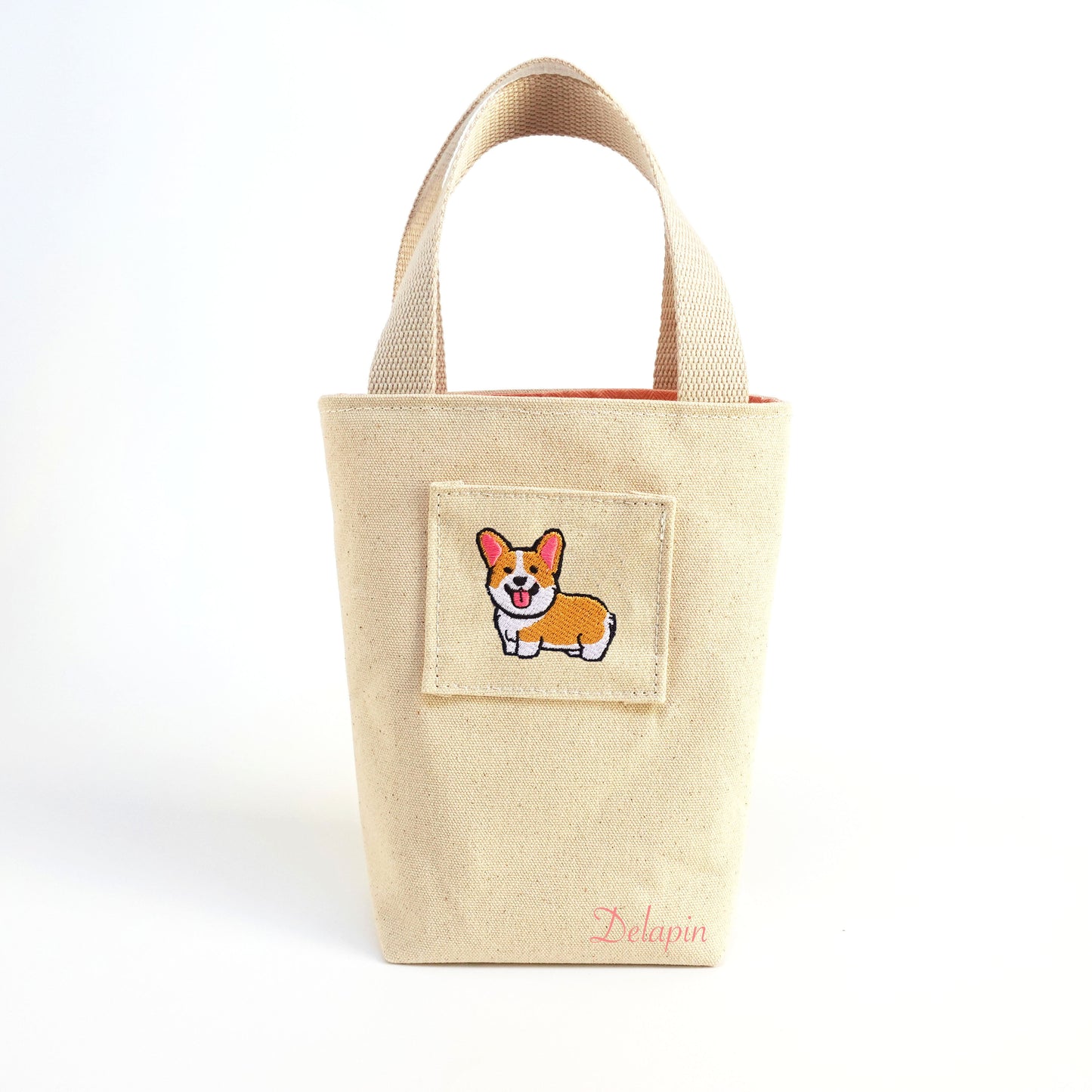 👑 皇室小短腿柯基 手提袋 帆布包 精選刺繡 厚磅 硬挺 台灣製