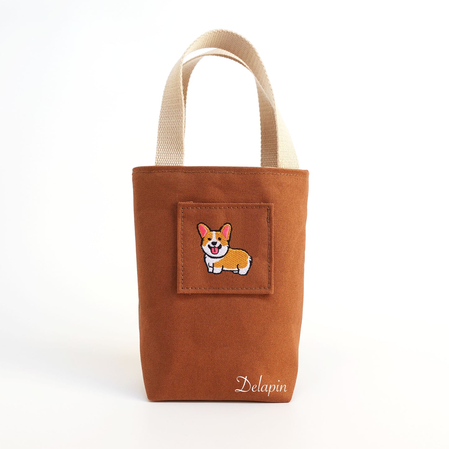 👑 皇室小短腿柯基 手提袋 帆布包 精選刺繡 厚磅 硬挺 台灣製