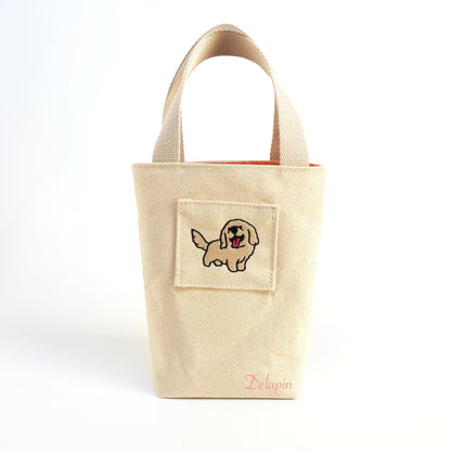 🦮 賣萌黃金獵犬 手提袋 帆布包 精選刺繡 厚磅 硬挺 台灣製